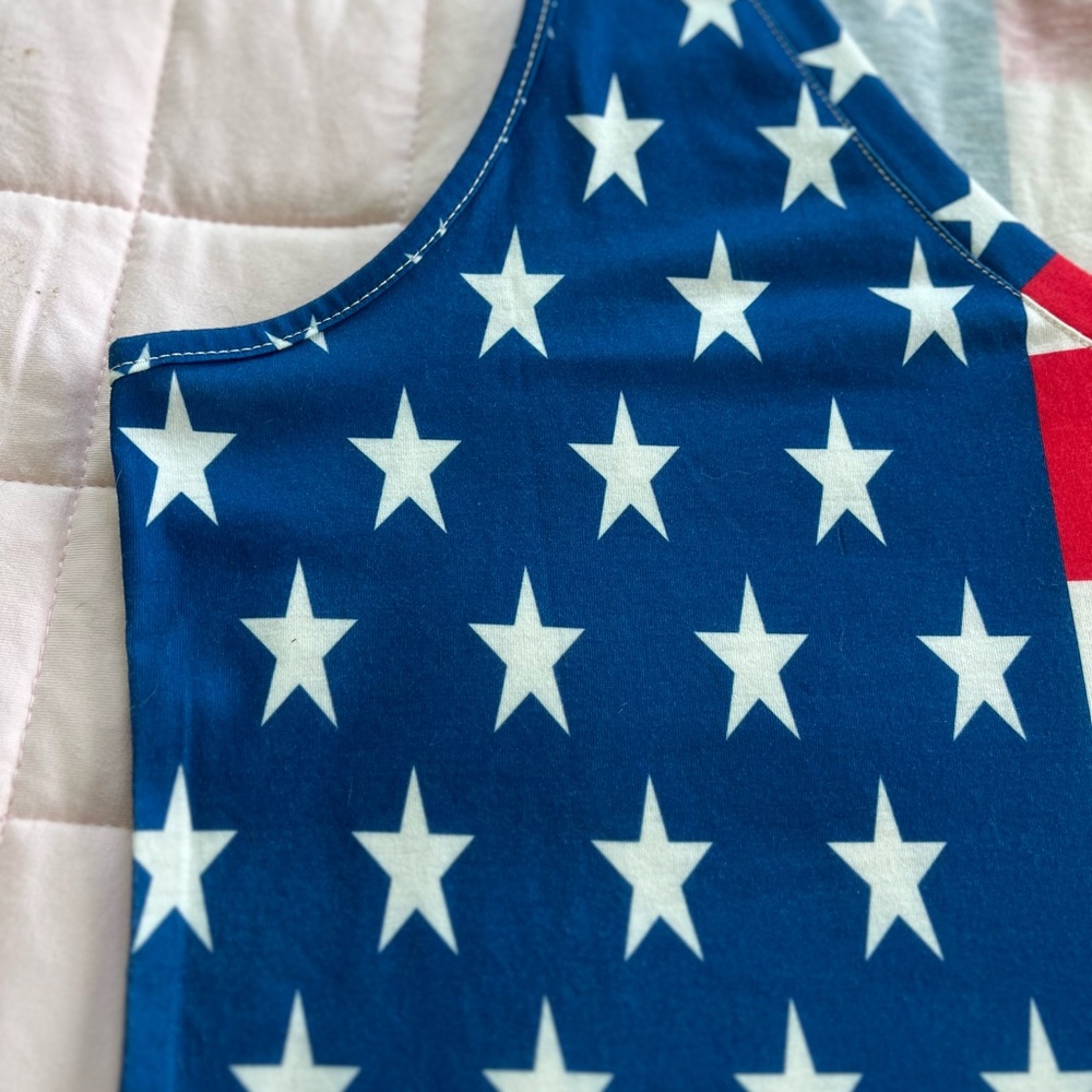 Patriotic American Flag Women's Tank Top Size Medium - Picture 3 of 7